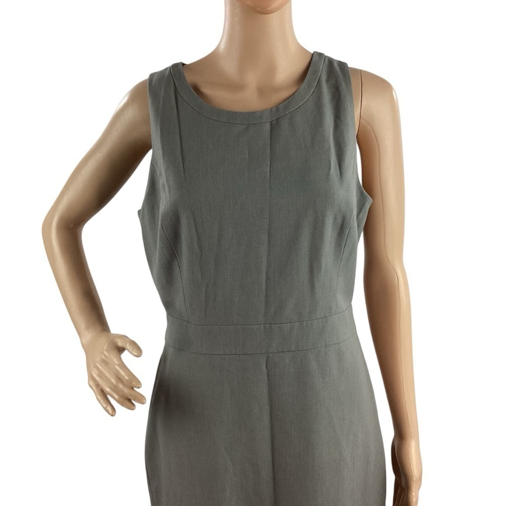 J.Crew Factory Sleeveless Gray Sheath Suiting Dress Size 6 - Picture 2 of 7